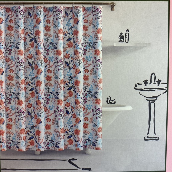 Kate, Spade, Multi floral, fabric shower curtain - Picture 3 of 5